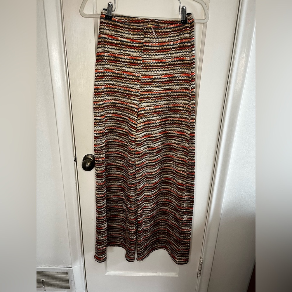 Free people Small secret beach wide leg knitted pants
